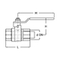 Ball valve Type: 1602 Brass Internal thread (BSPP) PN30